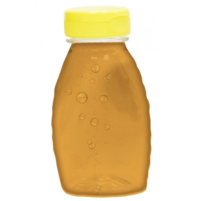 12 Honey Bottles with lids 8 Oz Plastic Clear Squeeze Honey Jars Empty Container