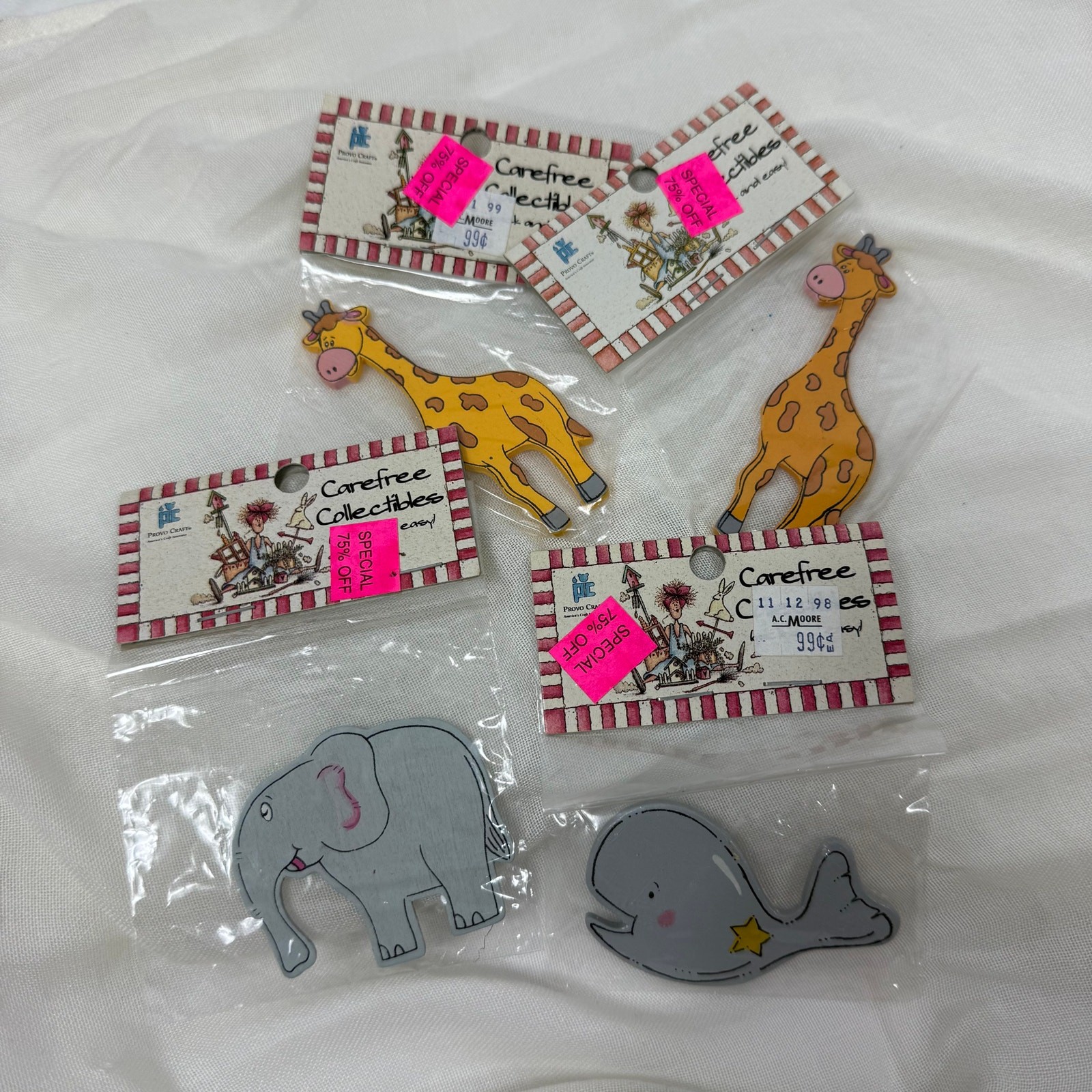 Carefree Collectibles Provo Craft Embellishments Lot of 4 Animals Zoo