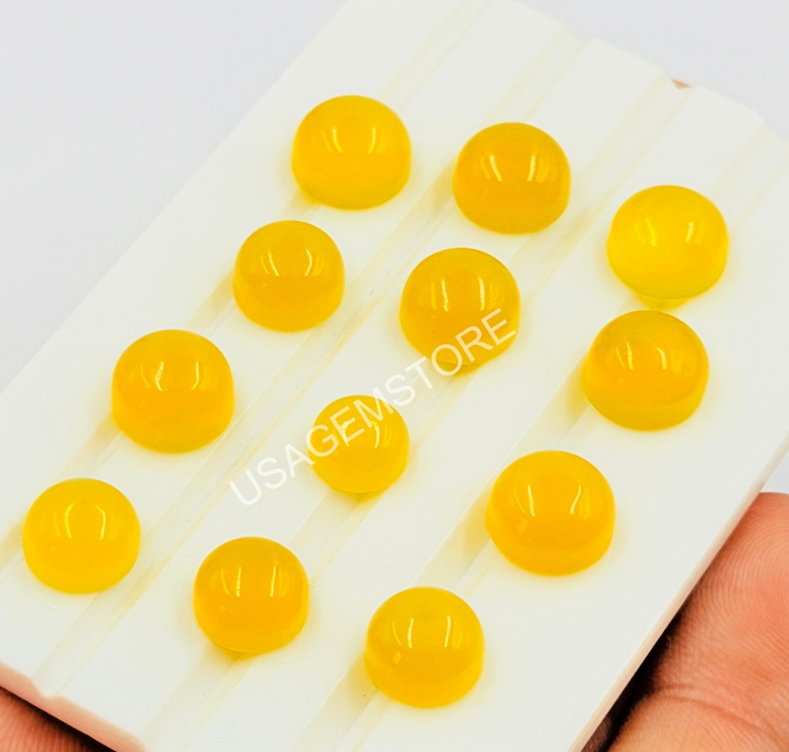 Natural Round Shape Yellow Chalcedony Gemstone Loose Jewelry Making 3MM TO 15MM