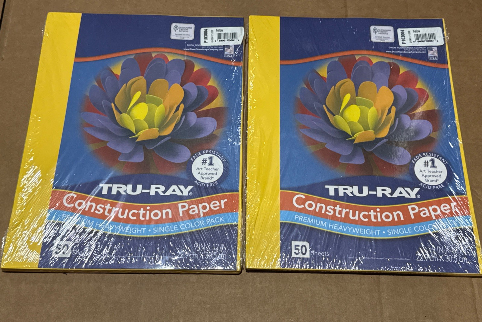 Tru-Ray Heavyweight Construction Paper, 9”x 12”, 100 Sheets Yellow P103004 New