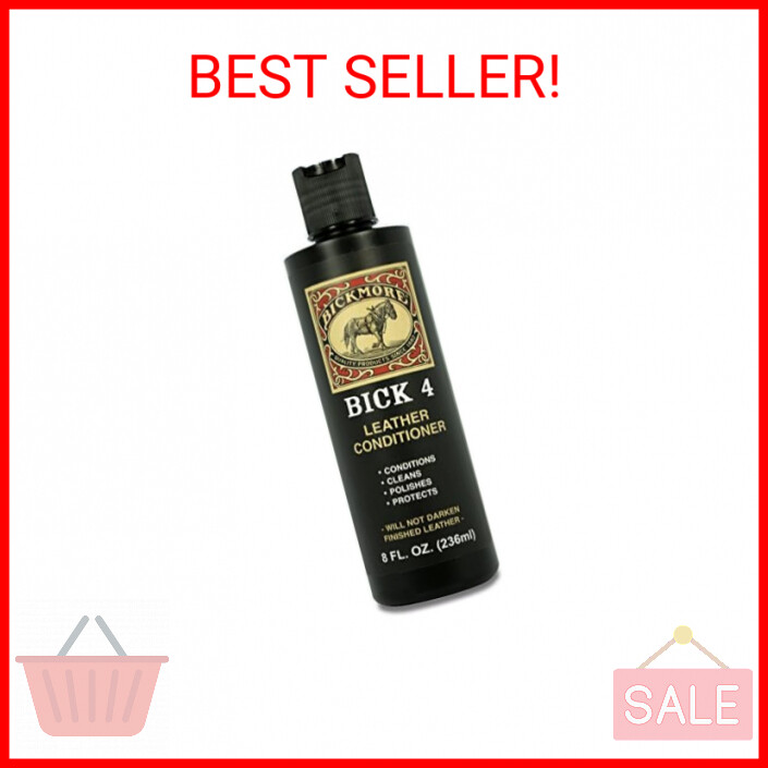 Bick 4 Leather Conditioner and Leather Cleaner 8 oz – Will Not Darken Leather –