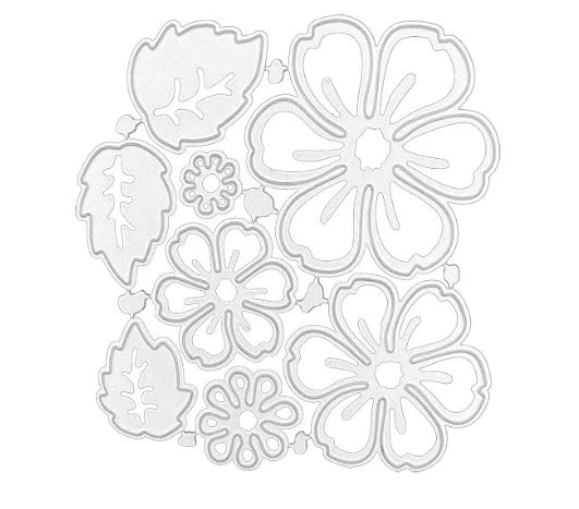 1Pc Silver 8 Flower Metal Cutting Dies 3D Die Cuts Standard,