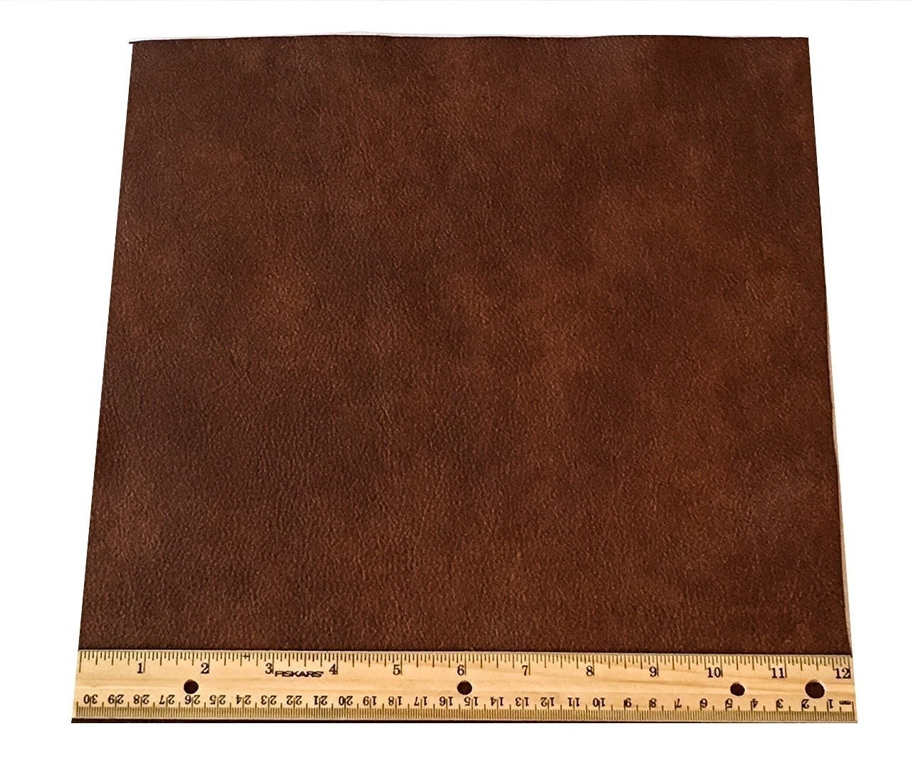 UPHOLSTERY LEATHER PIECE COWHIDE MEDIUM BROWN Light Weight 1 Square Foot
