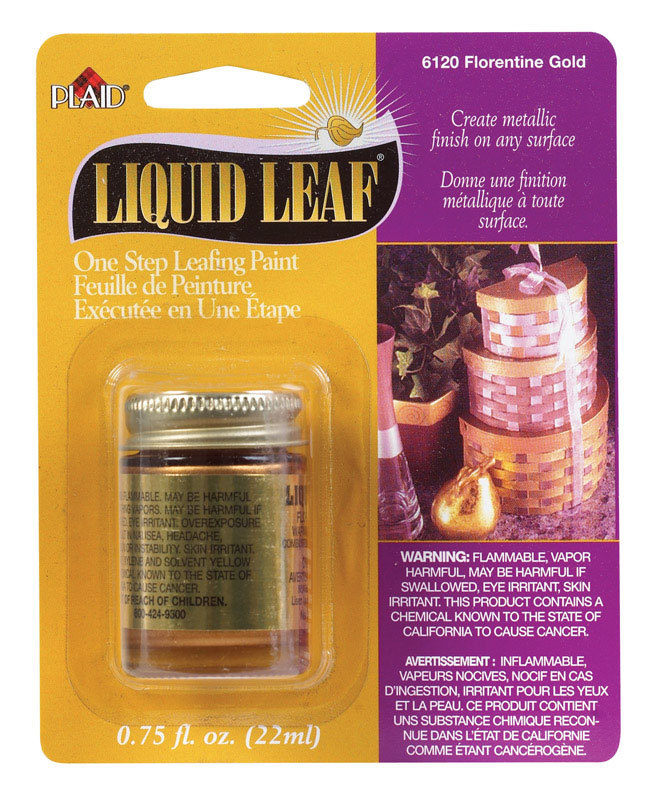 Liquid Leaf Craft Paint, Choose Classic Gold or Brass. Brand new, sealed.