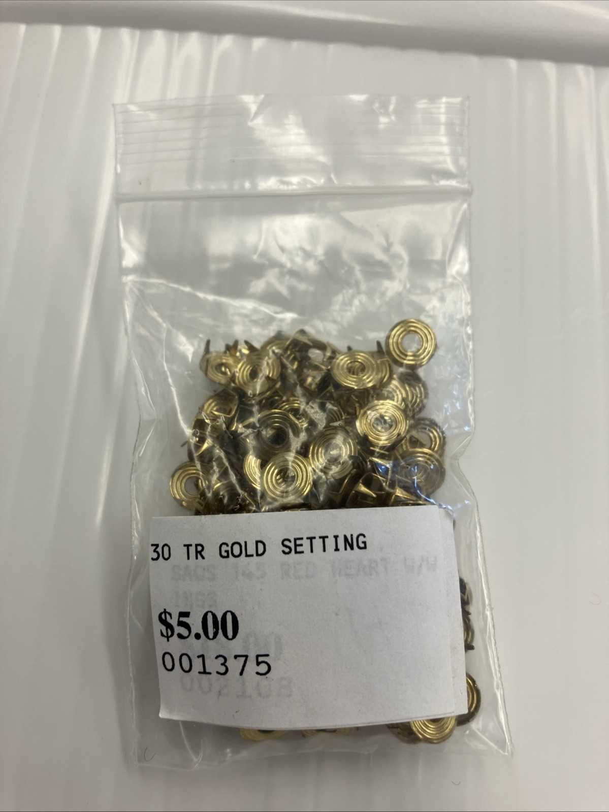 PRONG SETTINGS FOR RHINESTONES ss30 SHORT LEG GOLD 1 GROSS
