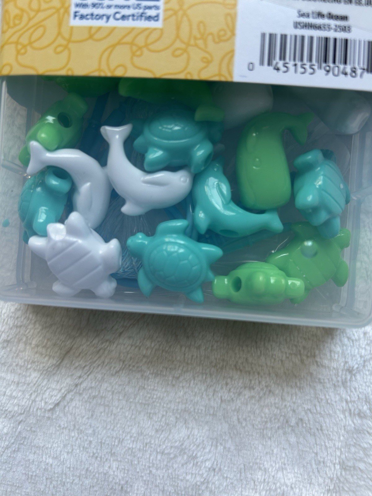 Hello Hobby Sea Life Ocean Bracelet Kit Makes 10 Bracelets Ages 6+ Made in USA