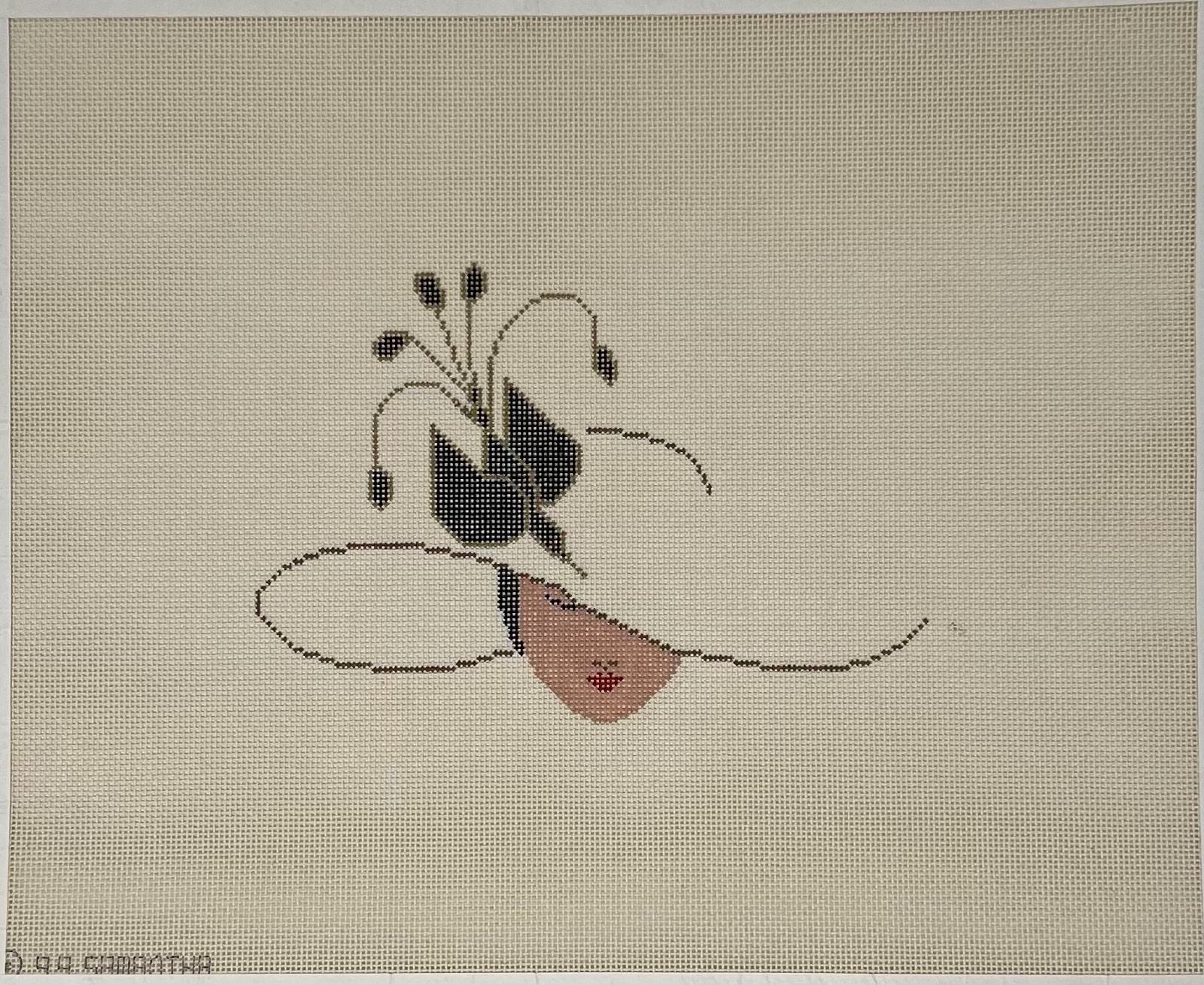 Art Deco Hat Series By Damarj Samantha Handpainted Needlepoint Canvas