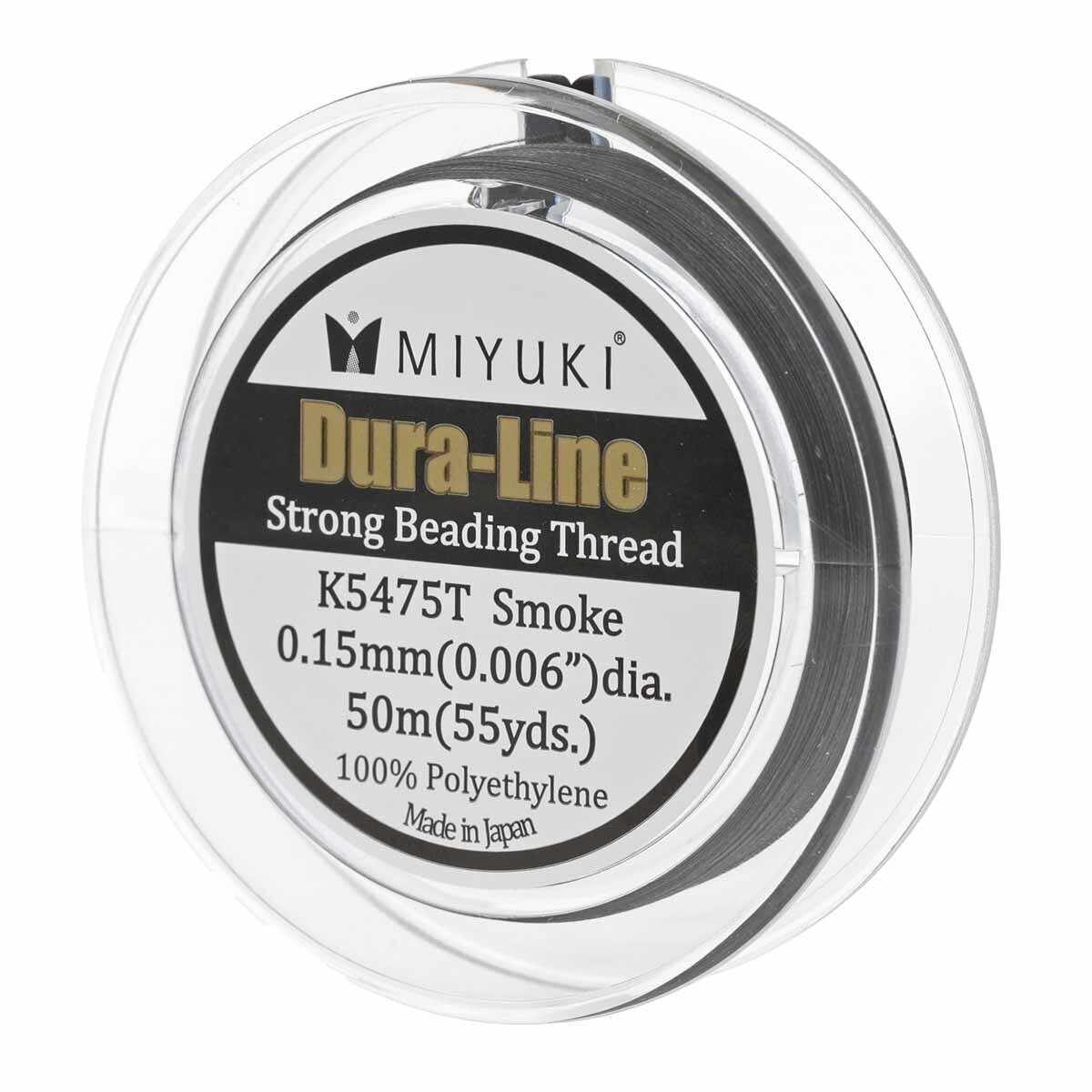 Beading Thread Miyuki Dura-Line DUR01550 BK Smoke 0.15 mm 50 m 18 lbs Test