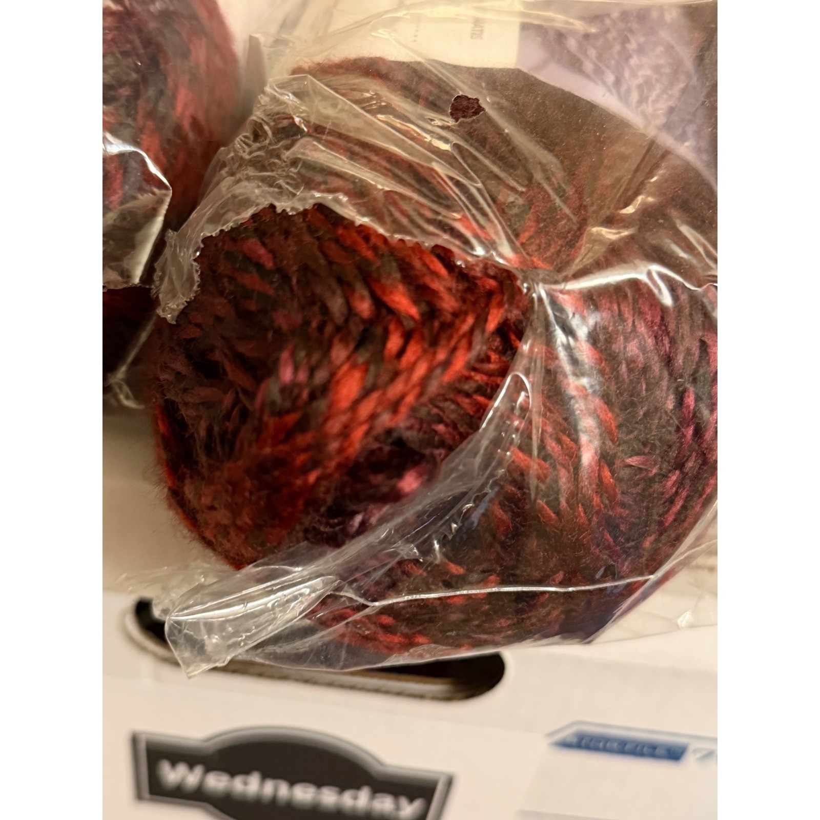 Red Heart Gemstone Yarn Ruby Red 7 Skeins Bulky 5 Acrylic 312yds Each E871-2138
