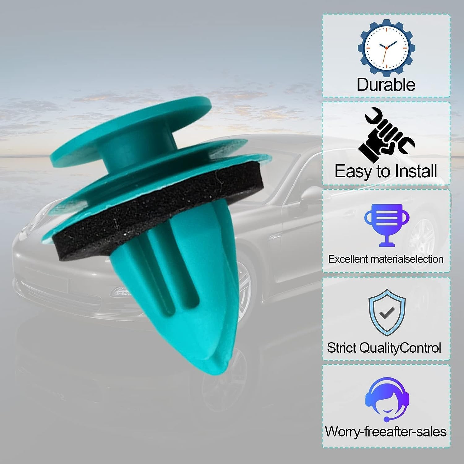 100Pcs Door Trim Panel Retainer Clips Compatible with Toyota-1Pcs Fastener Remov