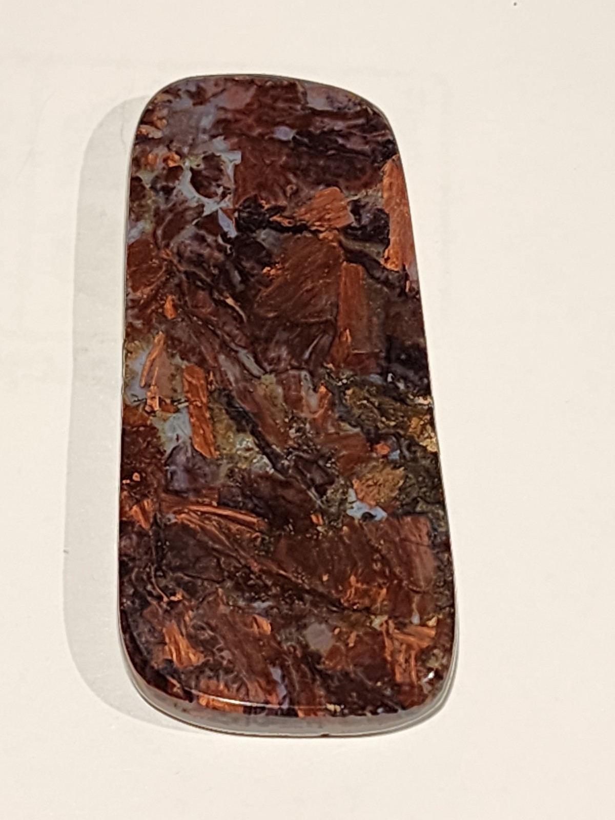 Pietersite chatoyant polished natural fire specimen, 180 carat