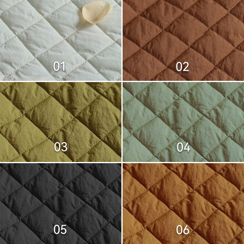 Quilted Linen Patchwork Cotton Fabric Cloth For Down Coat Padded Jacket Texture