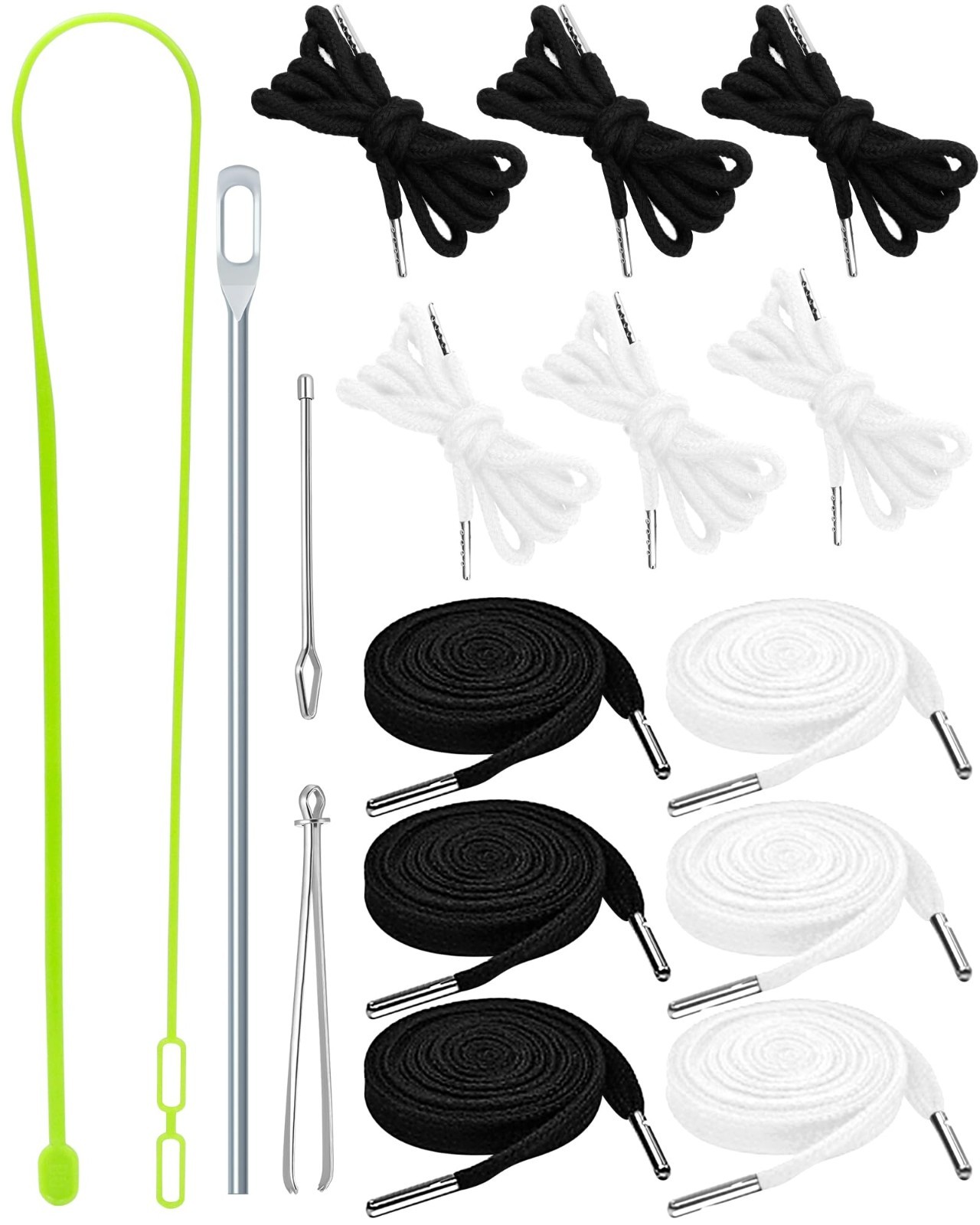 FIVEIZERO 16pcs Drawstring Cord Kit with Threaders – Hoodie & Pants Repair