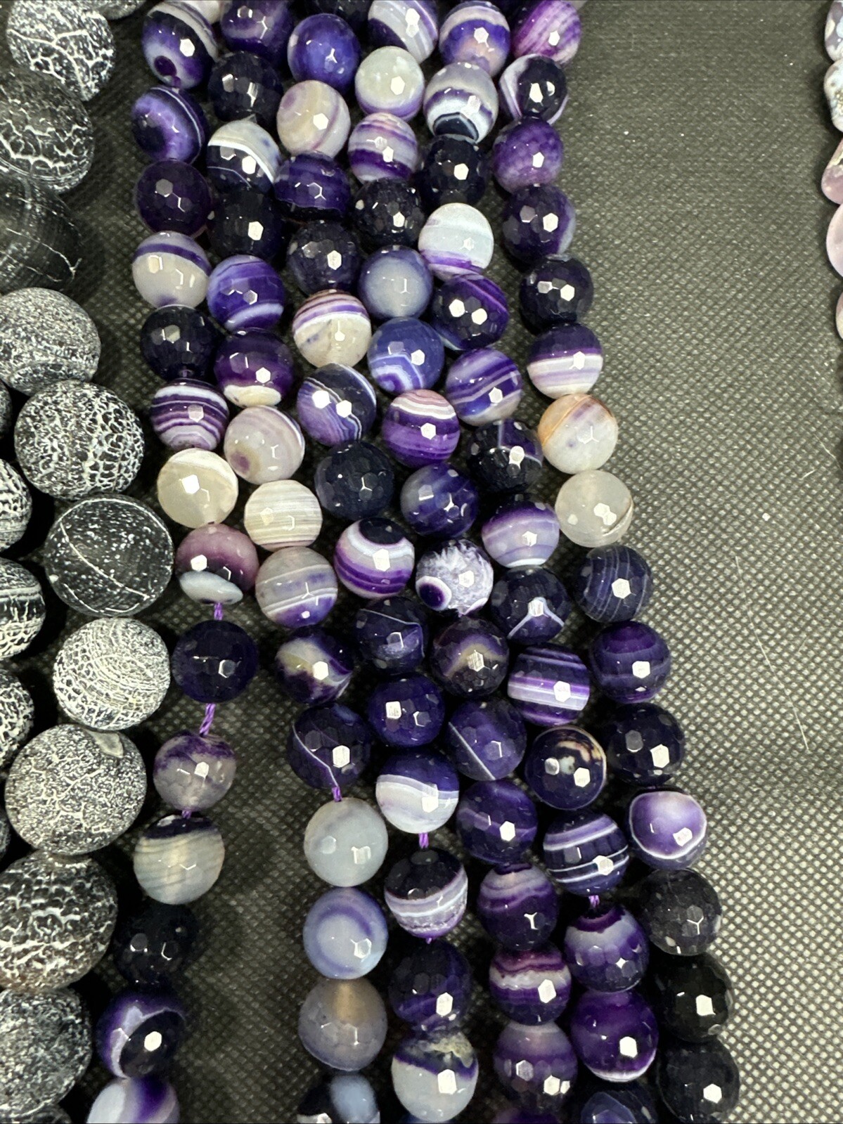 Lot of Fine Jewelry Strands Of Beads,Spacers, Pearls, Pyrite, Fire Agate & Other