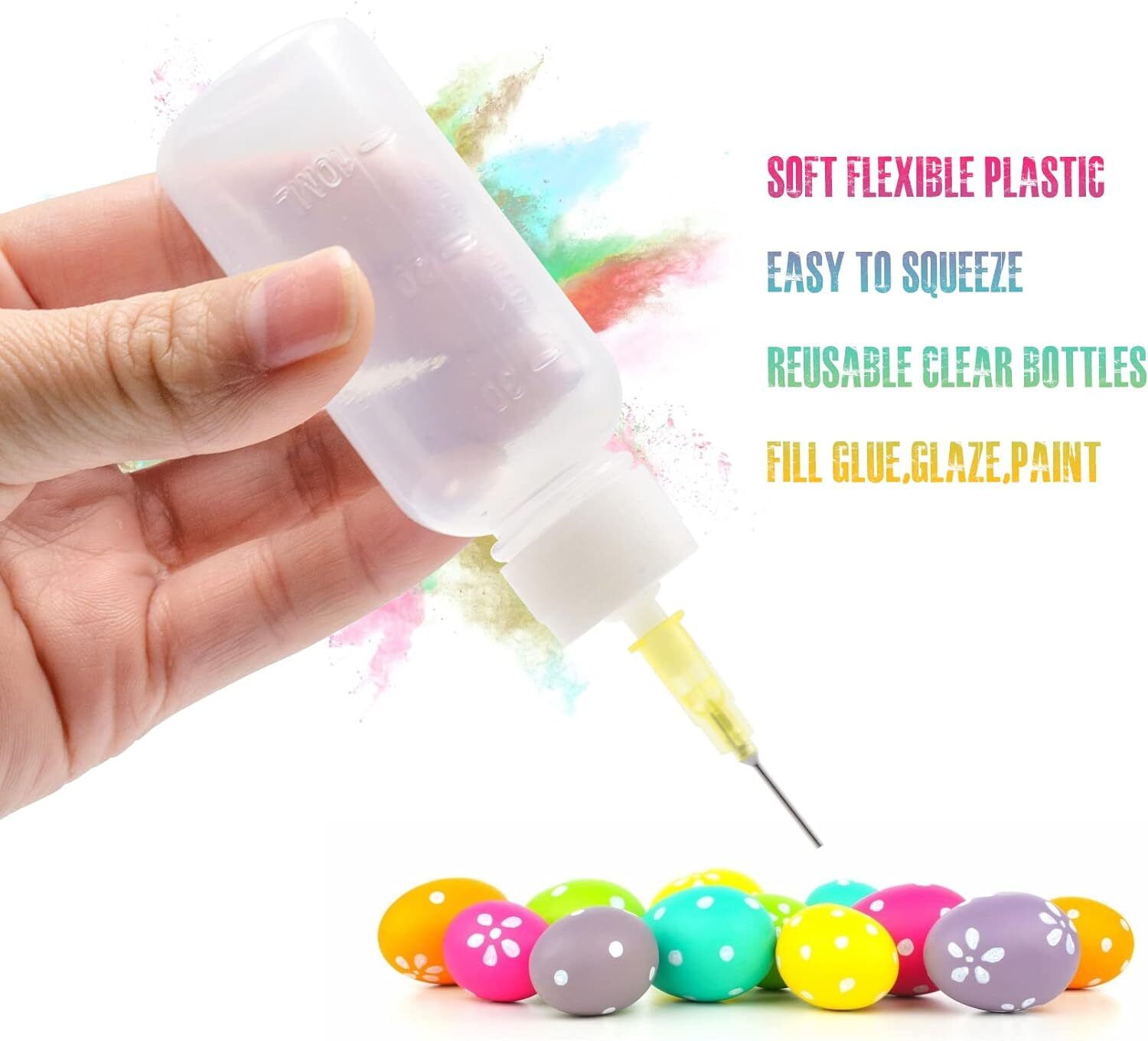 10Pack 30ml Precision Applicator Bottles,10Pcs Needle Tip Squeeze Bottle Squeeze