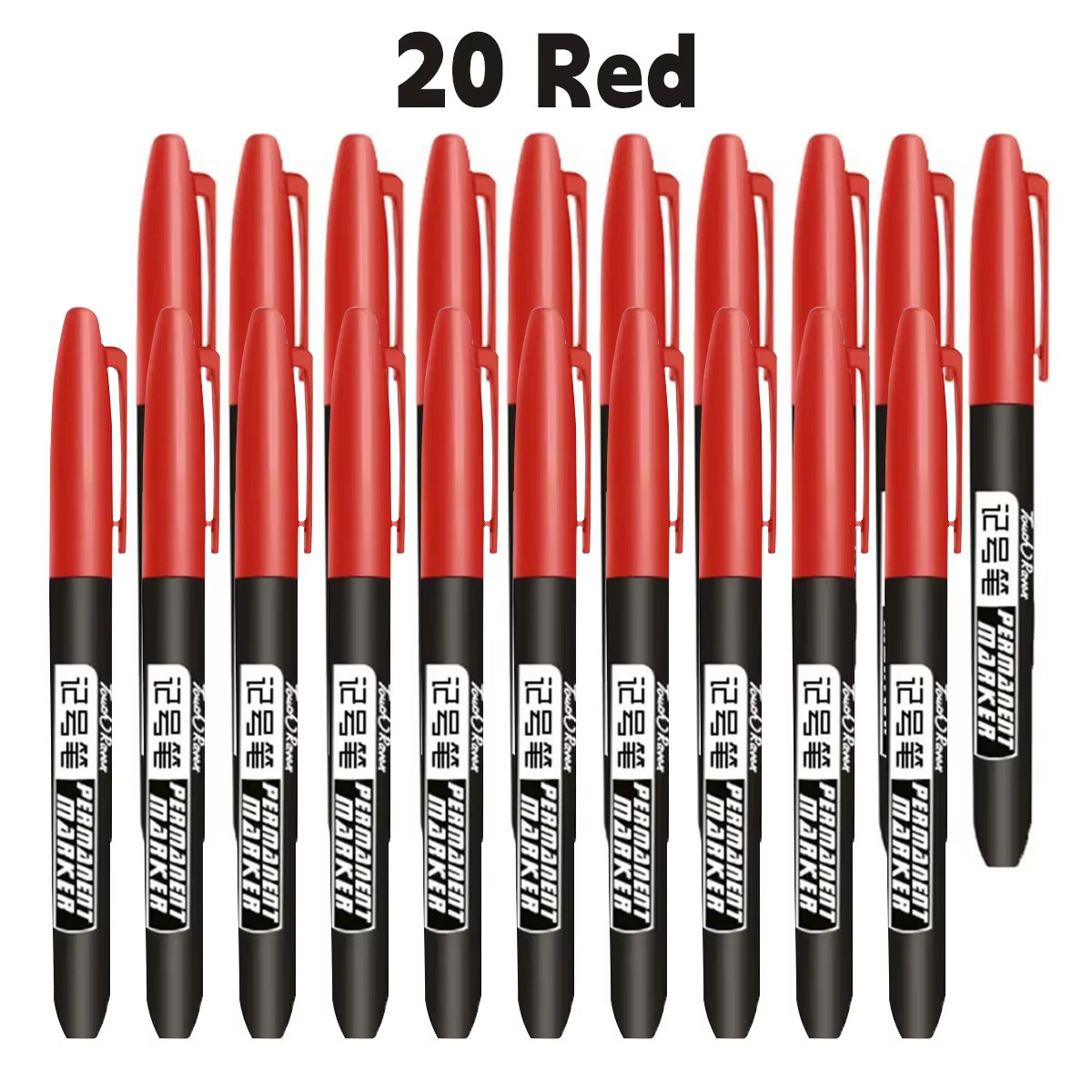 6 PCS Permanent Marker Pen Manga Drawing Markers Black Blue Red Waterproof Ink S