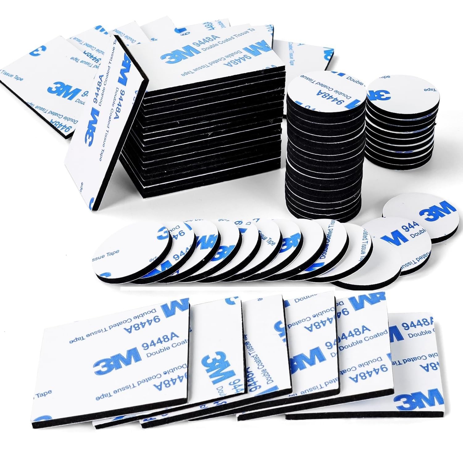 Double Sided Foam Tape Strong Pad Mounting,Black Self-Adhesive black