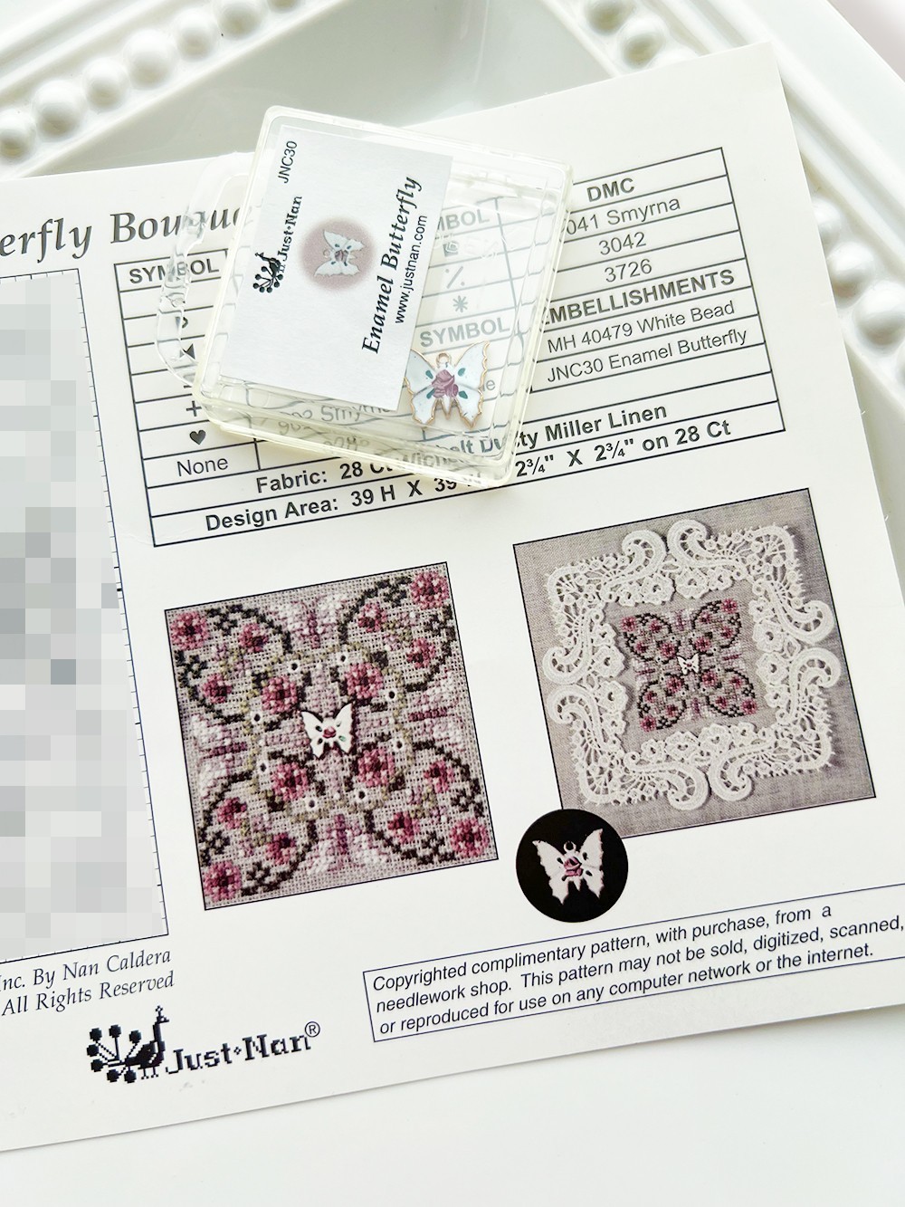 Just Nan BUTTERFLY BOUQUET Embellishment Charm Pack Kit Out Of Print OOP