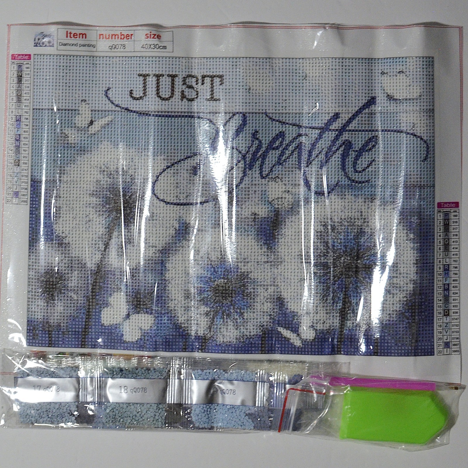 Puffballs Diamond Painting Kit Adults 40x30cm Dandelions Just Breathe DIY Craft