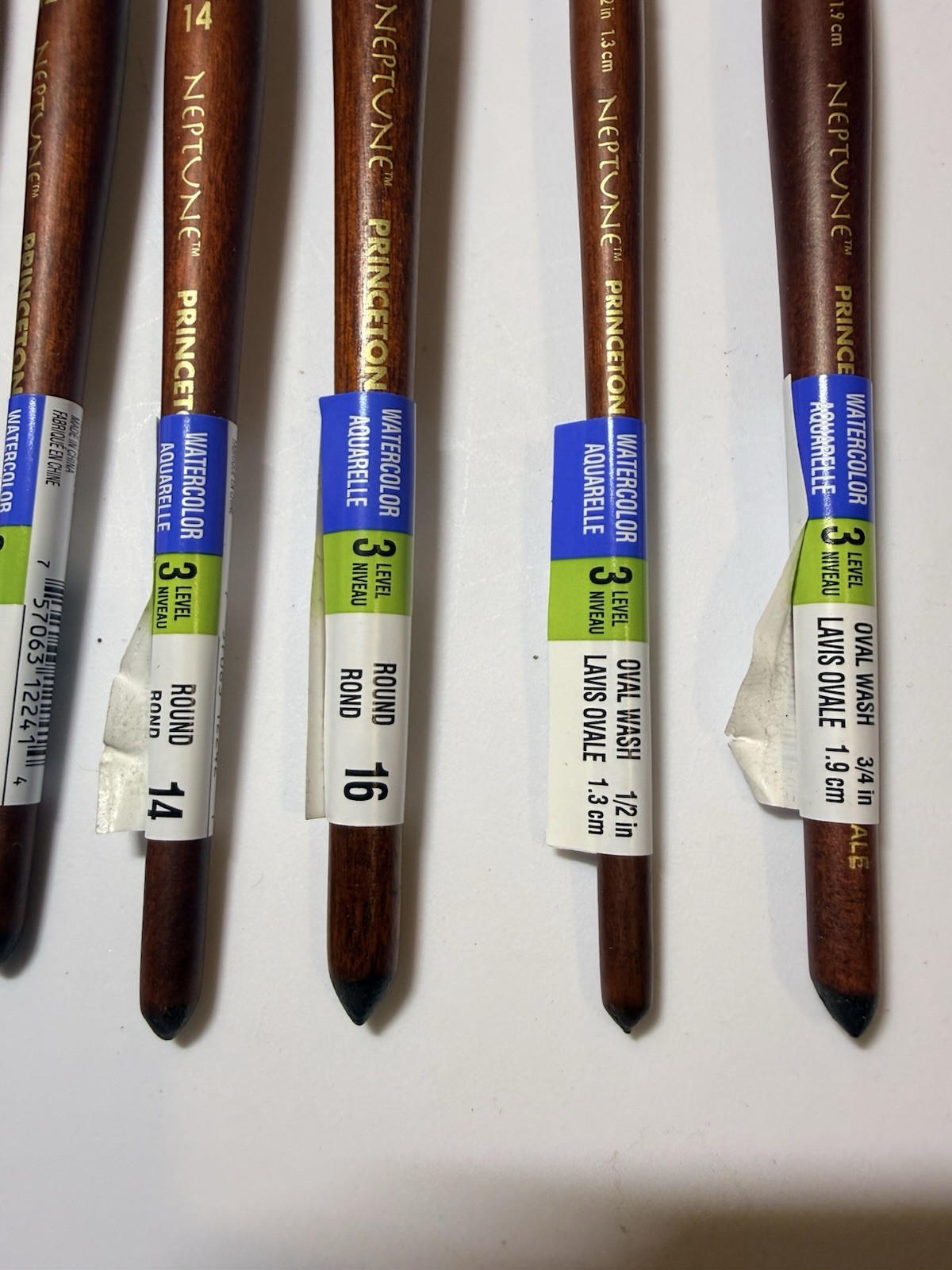 17 Piece Set of Princeton Neptune Artist Brushes Various Sizes