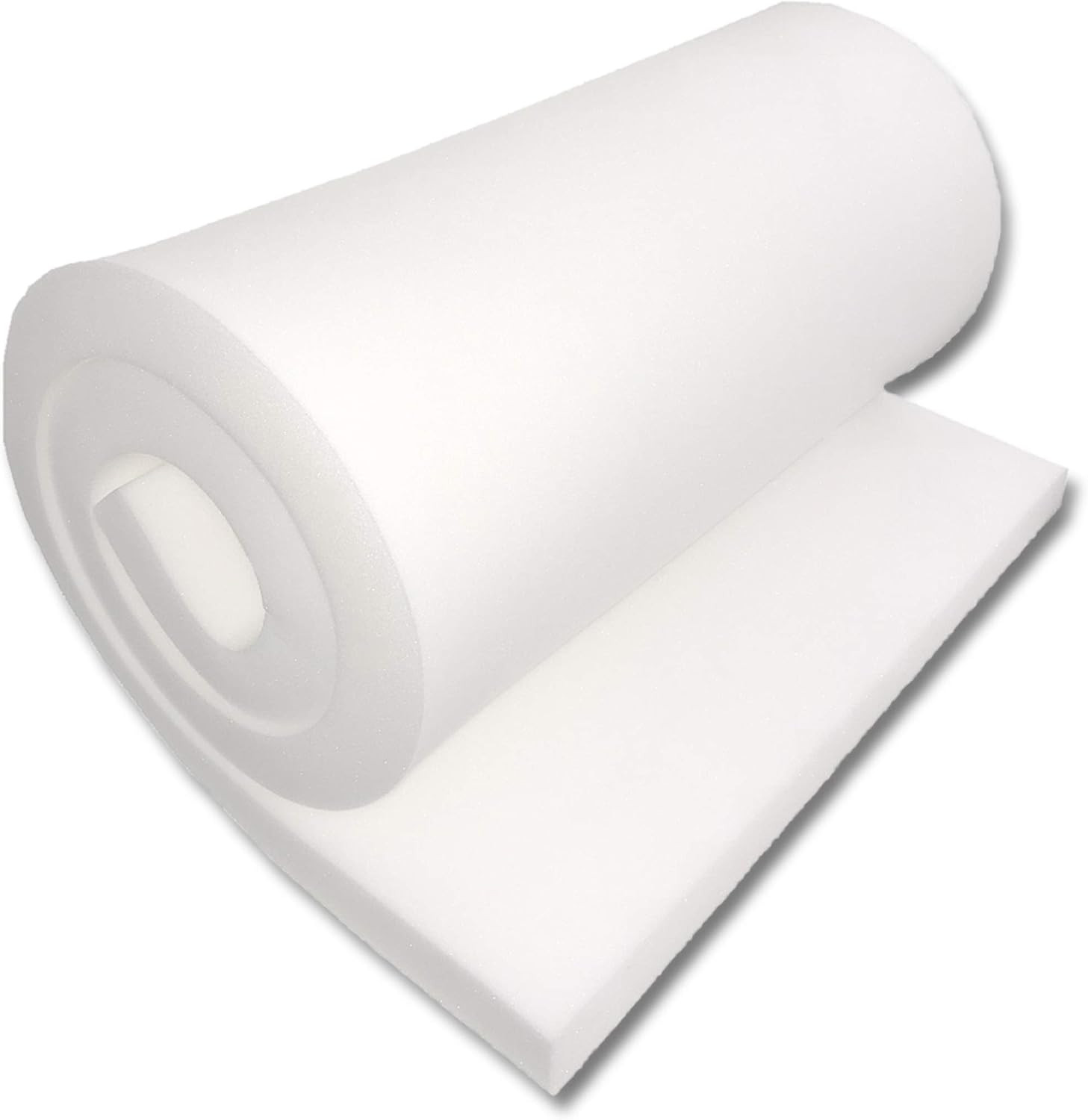 Upholstery Foam 2″ X 24″ X 72″ High Density Cushion, White