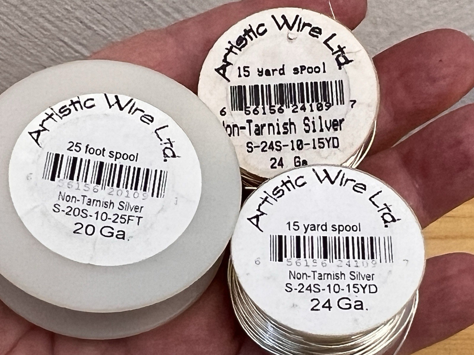 Variety Lot of 10 Rolls Artistic SILVER NON TARNISH BeadSmith Jewelry Beading