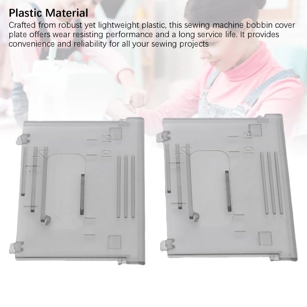 MOPFOL 2Pcs Transparent Plastic Bobbin Cover Plate Durable Universal Fit Repl…