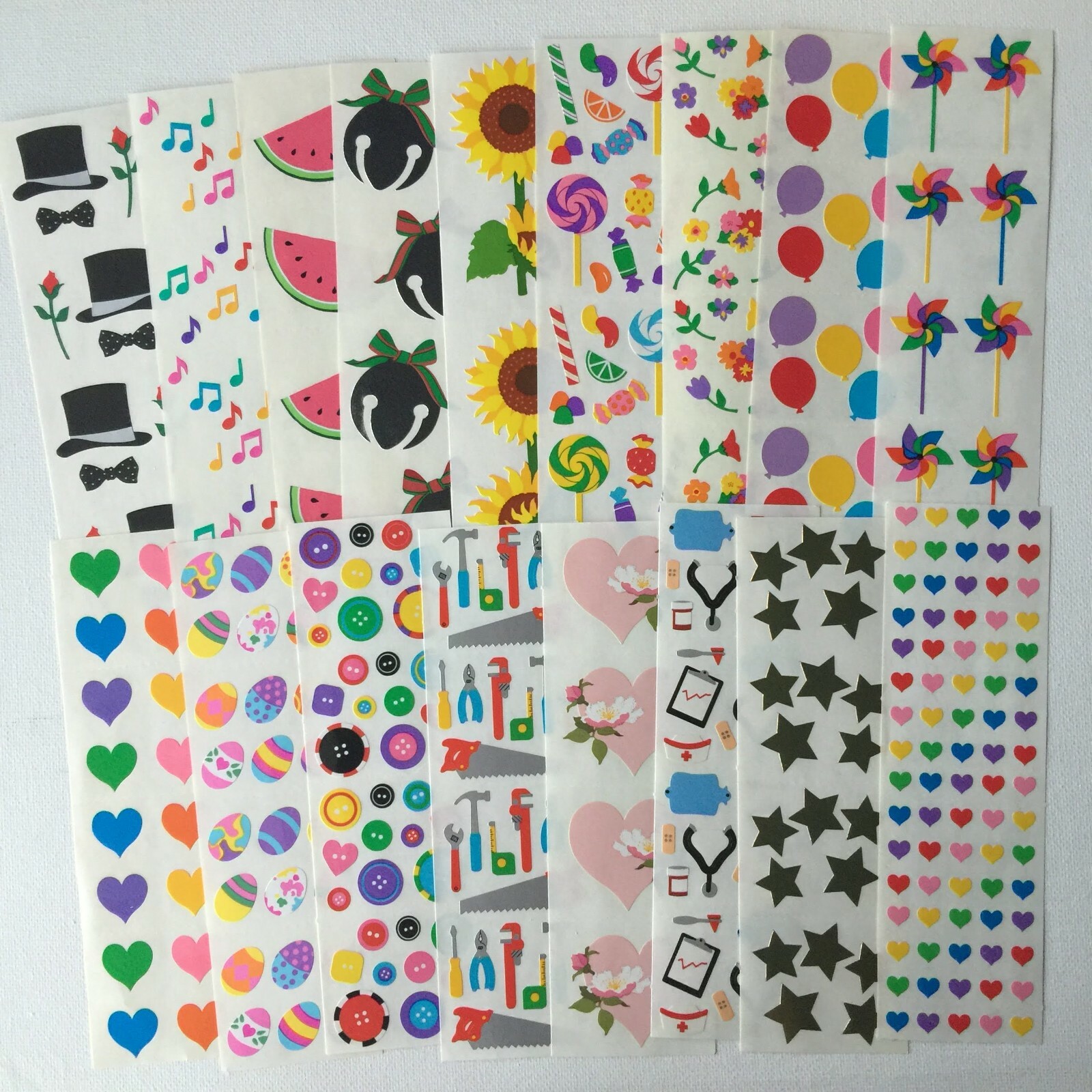 Mrs. Grossman sticker sheet You Choose – Vintage Flowers Hearts Holidays Party