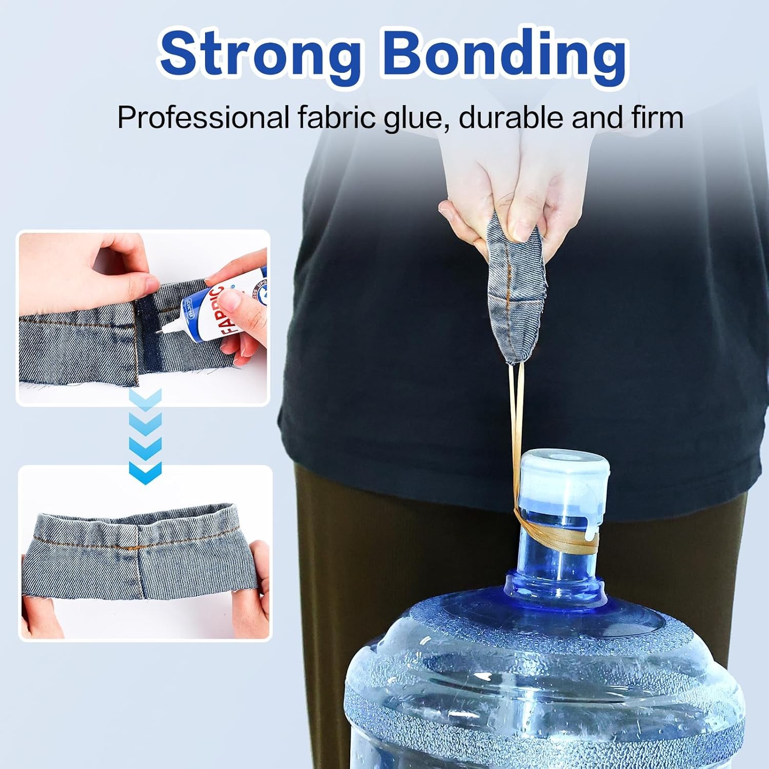 Fabric Glue Permanent Washable 60ML Clear No Sew Waterproof Adhesive