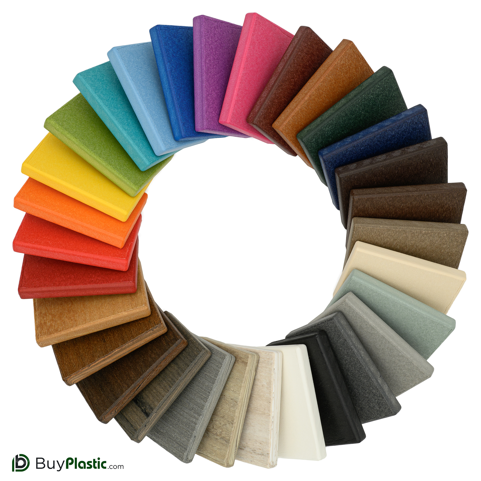BuyPlastic Tangent Poly Lumber, Brights – HDPE Plastic Board