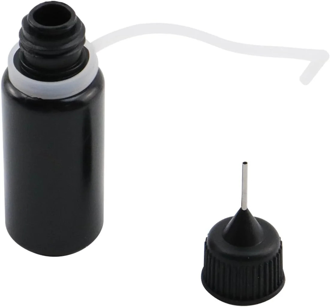 T Tulead Black Tip Applicator Metal Needle Plastic Bottle 10ml Precision Tip App