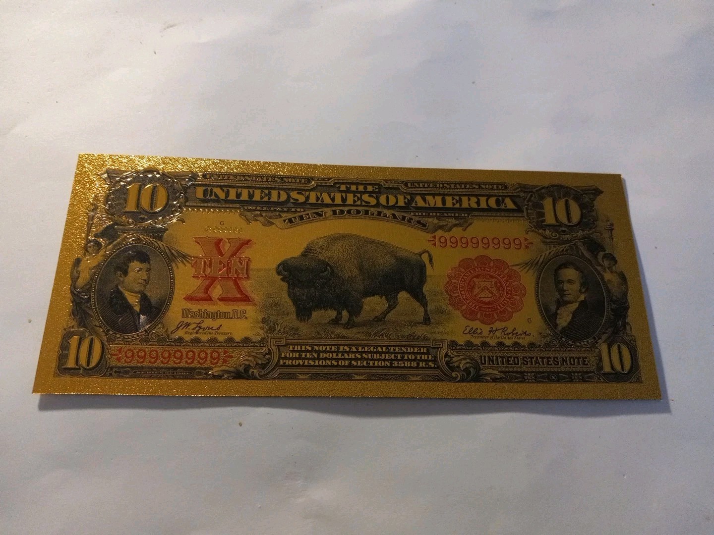 SLING’S 🪙 24K Gold-Plated Foil Note US Currency Bill Paper Money Novelty Cash