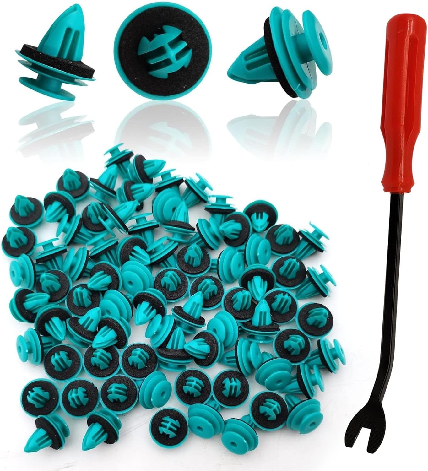 100Pcs Door Trim Panel Retainer Clips Compatible with Toyota-1Pcs Fastener Remov