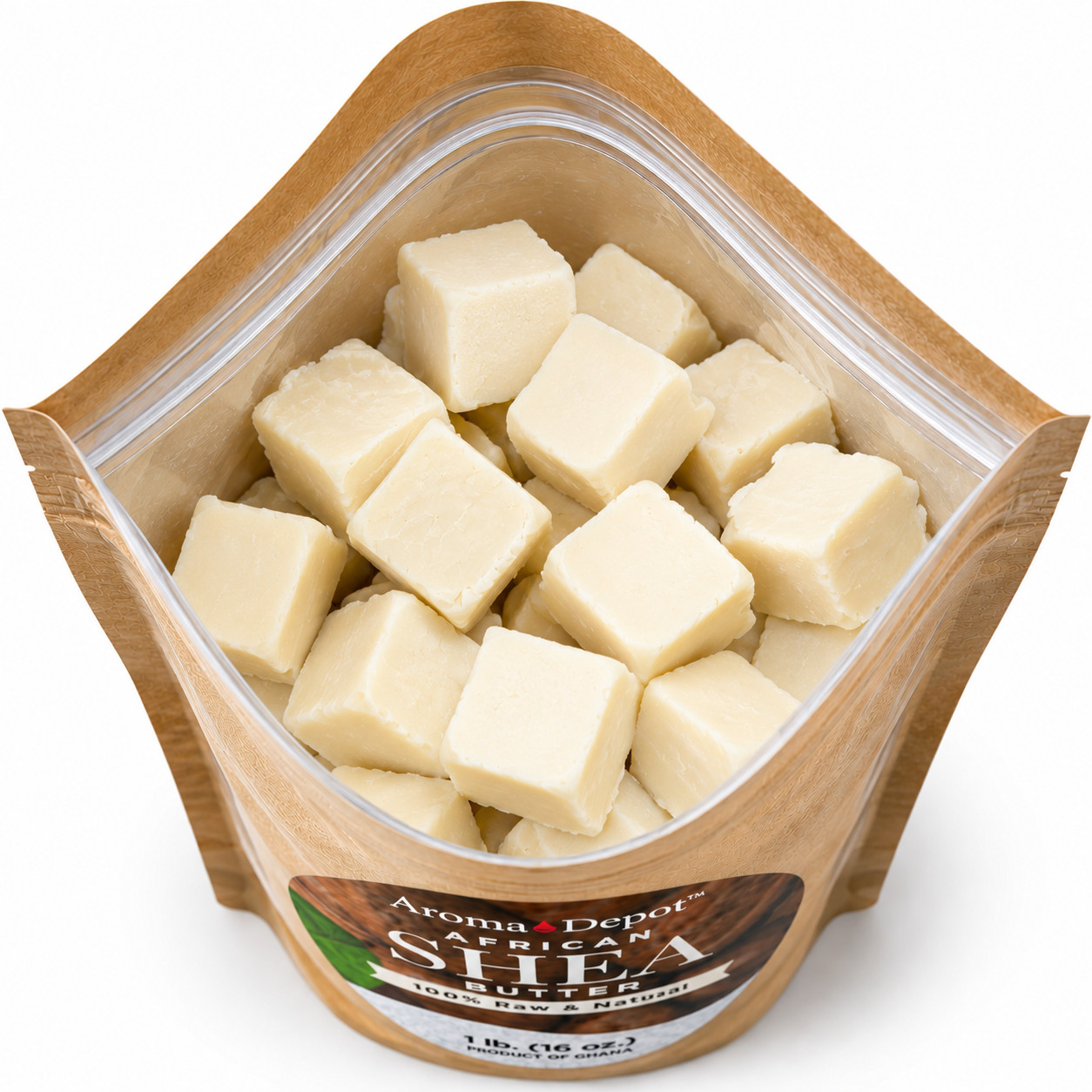 Raw African Shea Butter 1 lb 100% Pure Natural Raw Organic Unrefined IVORY POUCH