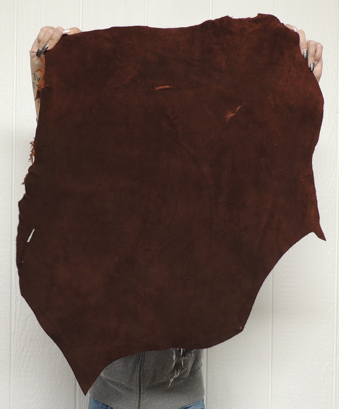 4-5 oz. WHISKEY BUFFALO BISON Leather Hide for Native Crafts Moccasins Pouches