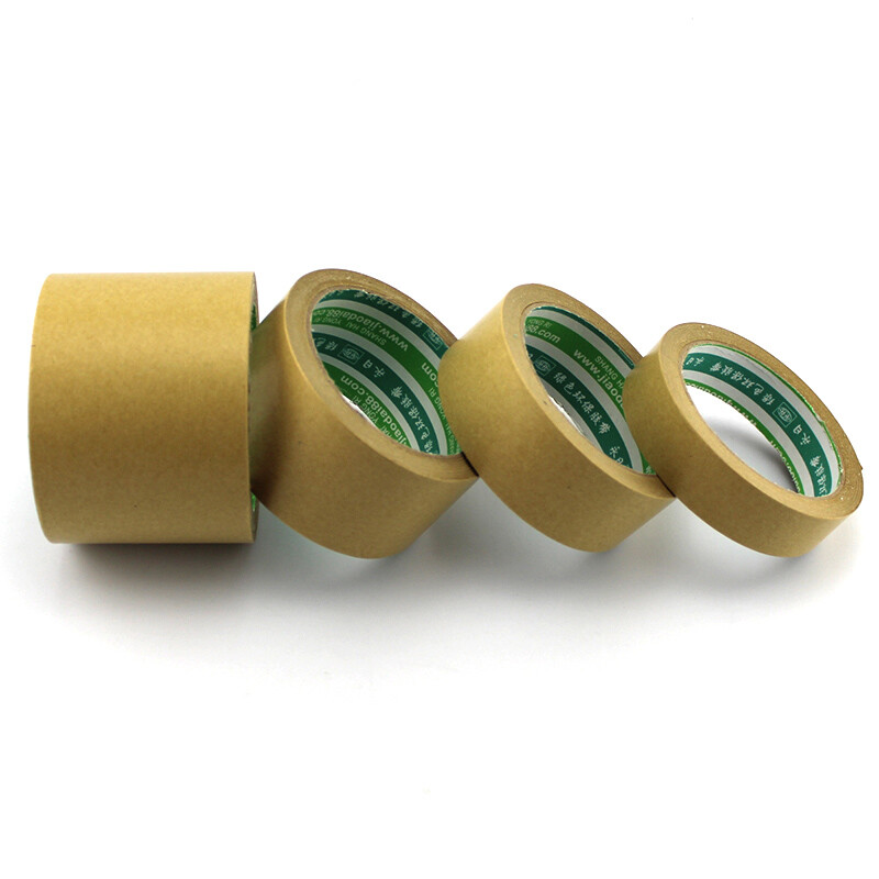 24mm 36mm 48mm 72mm Brown Self Adhesive Kraft Paper Packaging Tape Eco-Friendly