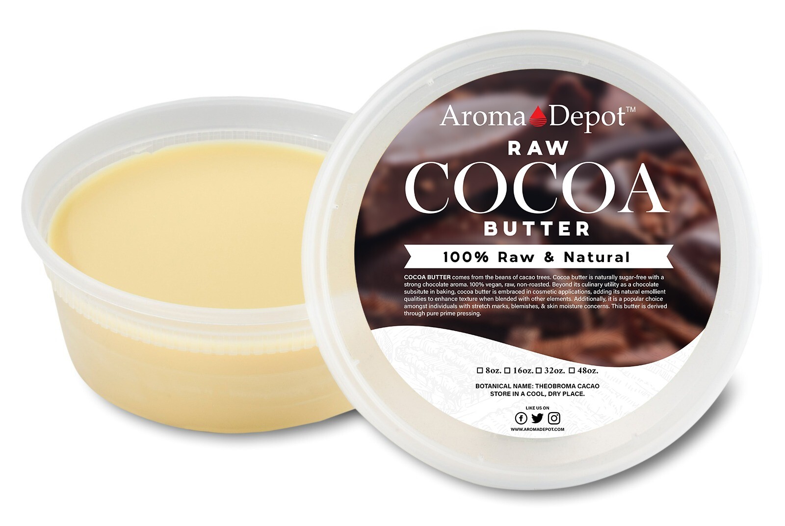 Cocoa Butter 8 oz. Raw 100% Pure Natural FOOD-GRADE Prime Pressed Cacao Butter