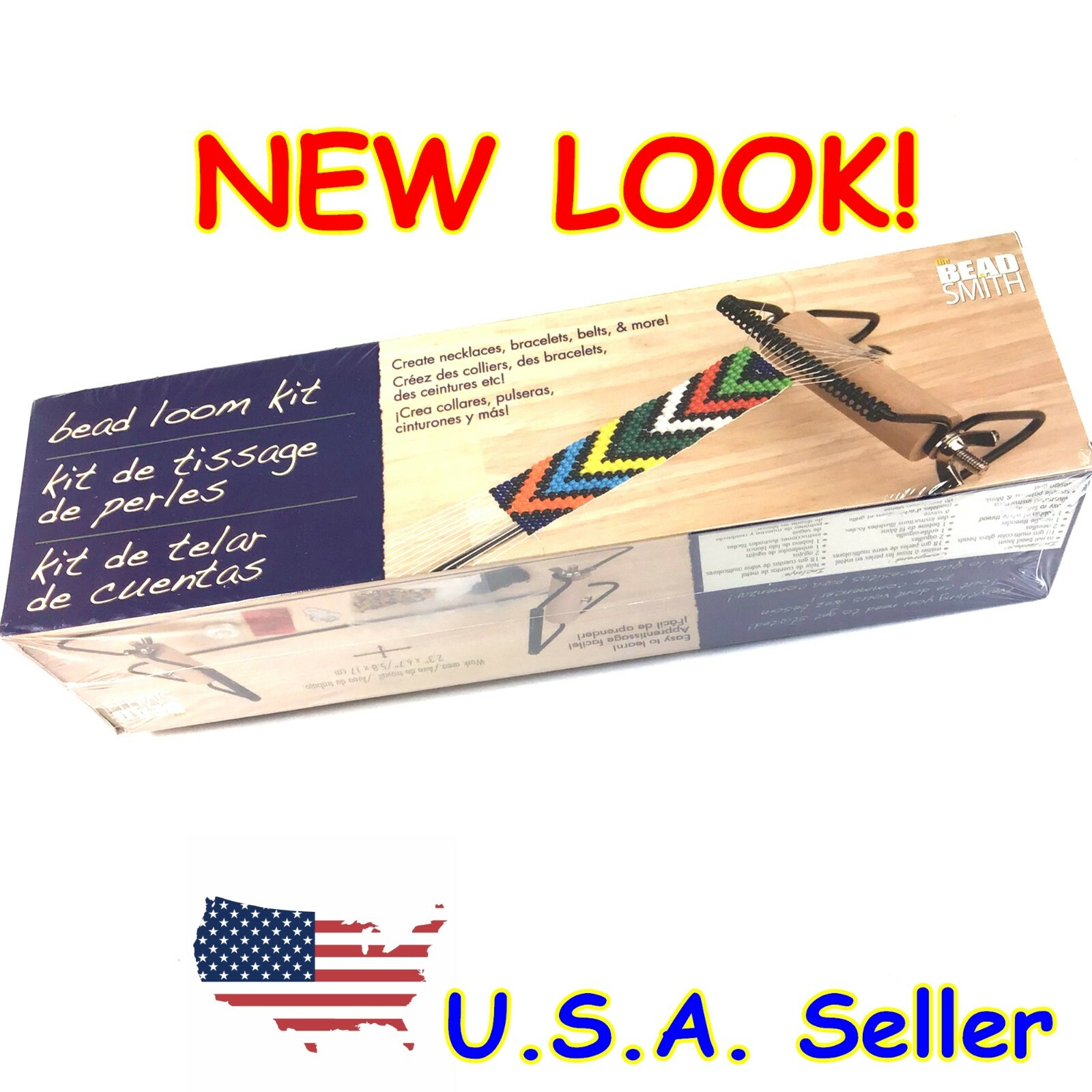 Beadsmith Bead Loom Beginners Kit – Beads,Needles,Thread,Patterns,Instructions