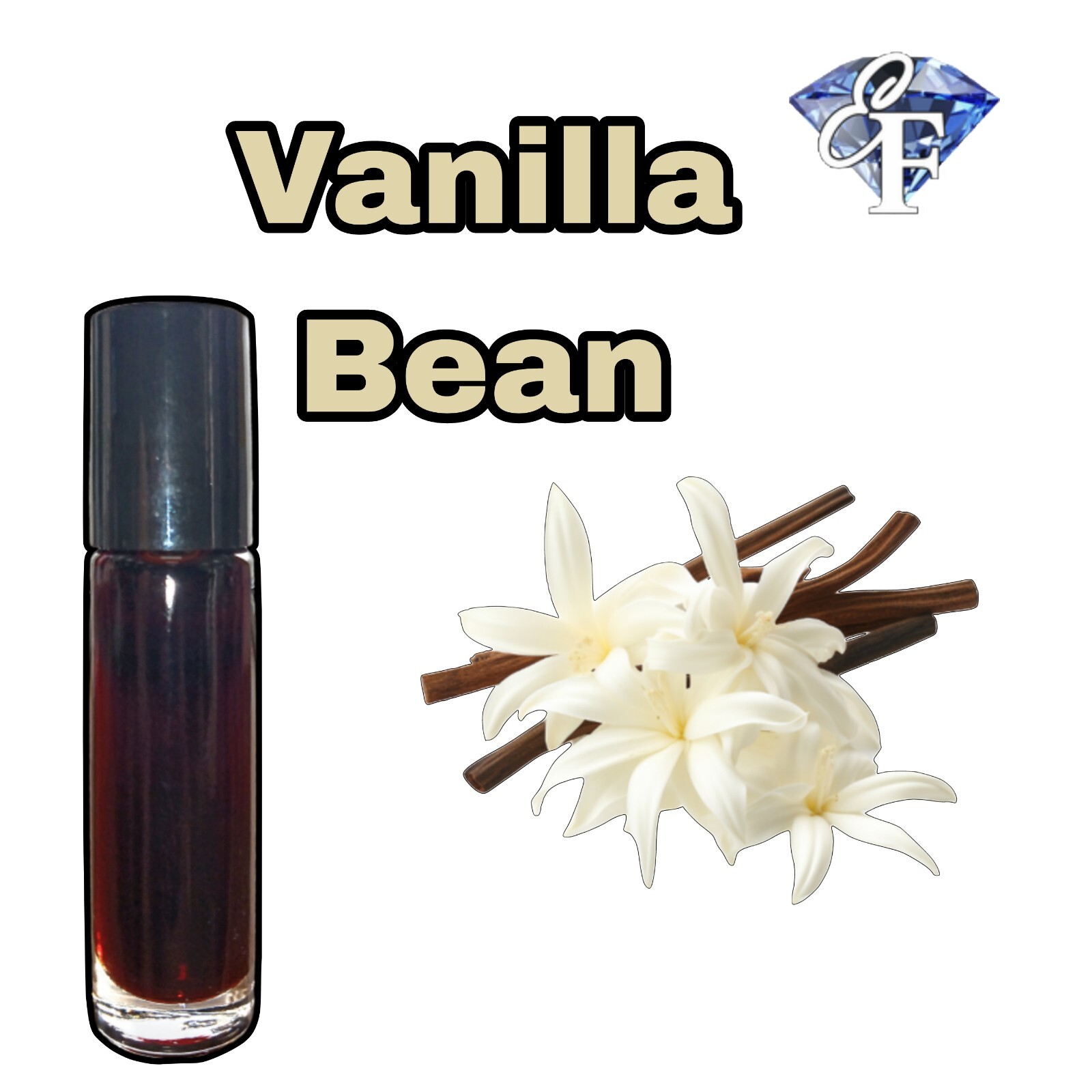 Vanilla Bean Perfume Oil Unisex (Extra Strength) 1/3 oz (10 ml) Roll-on