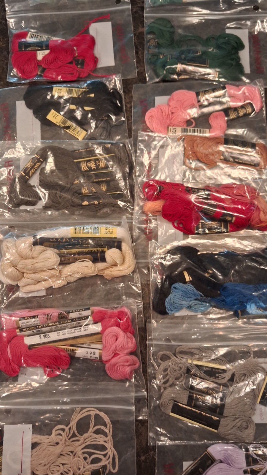 Cotton Stranded Embroidery Floss Mixed Lot Multicolor