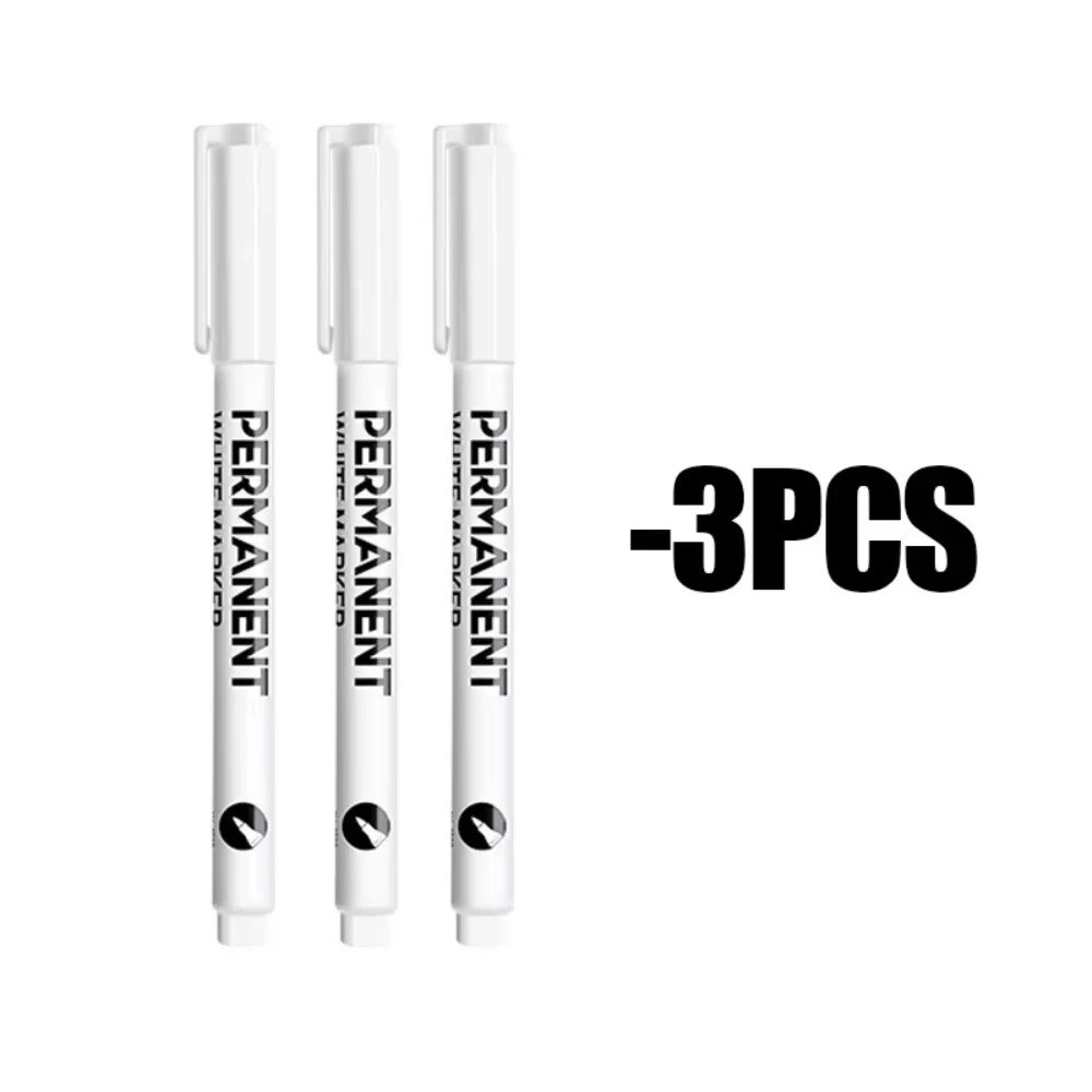 6 Pack Acrylic White Paint Pens White Permanent Marker with Extra Fine Point