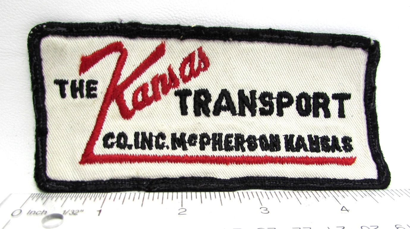 Vintage The Kansas Transport Co Inc Jacket Patch McPherson KS Trucking Trucker b