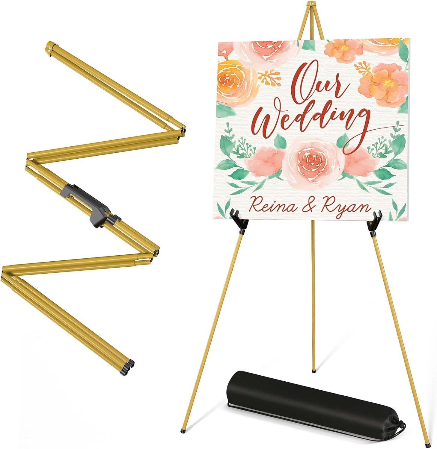 63in Folding Easel Tripod Art Painting Stand Portable Display Holder Adjustable