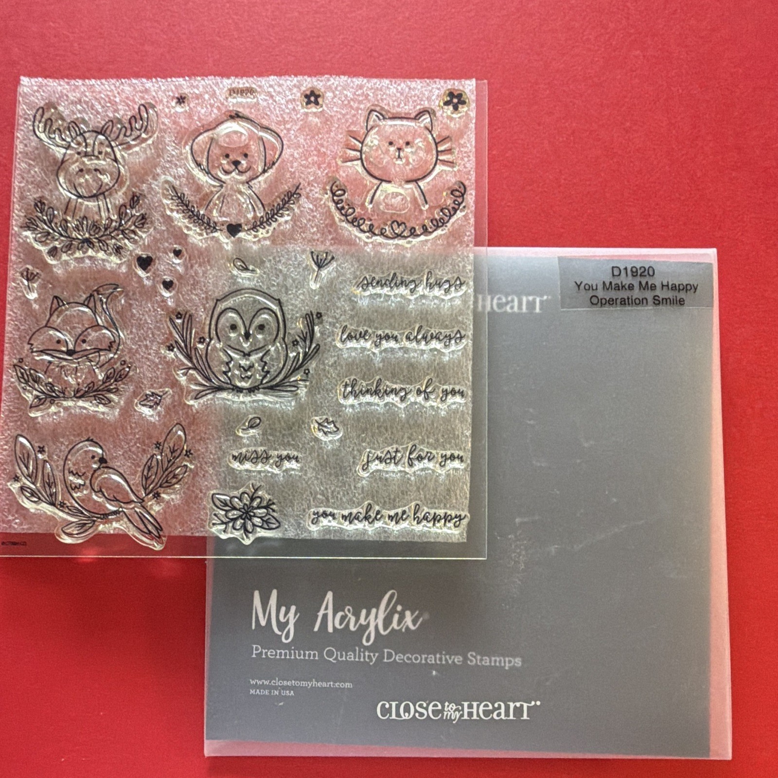 Close To My Heart Decorative Stamps Cuddly Salutations Hostess Rewards B1458