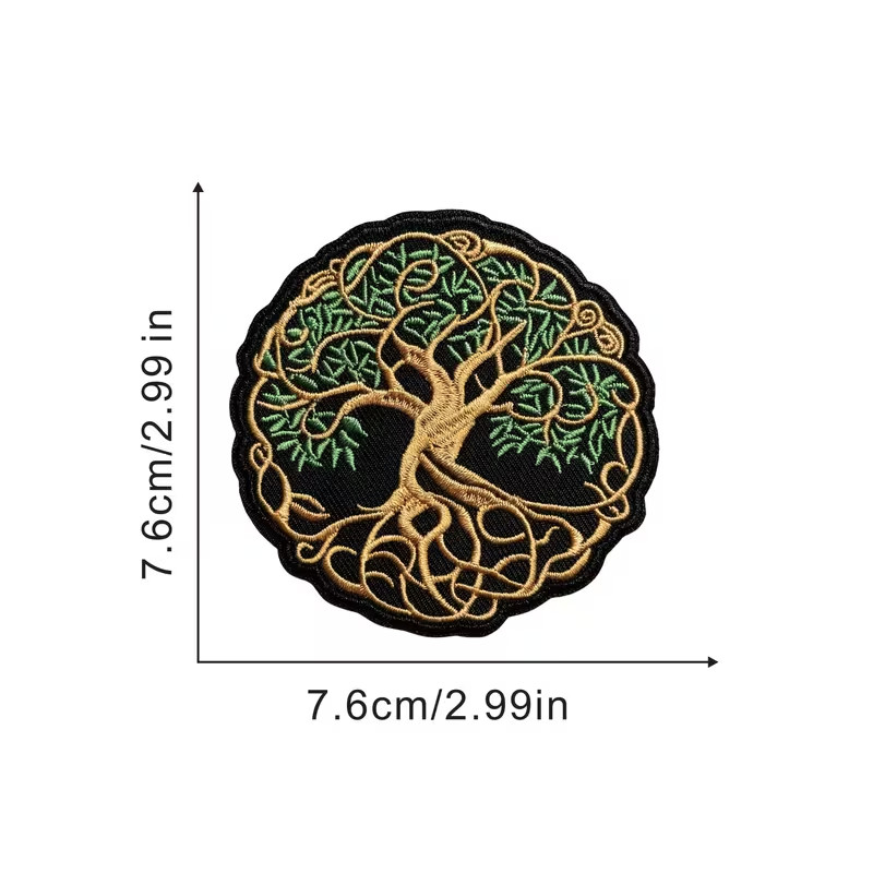 Tree of Life Iron-On Embroidered iron Patch 3 inch wide