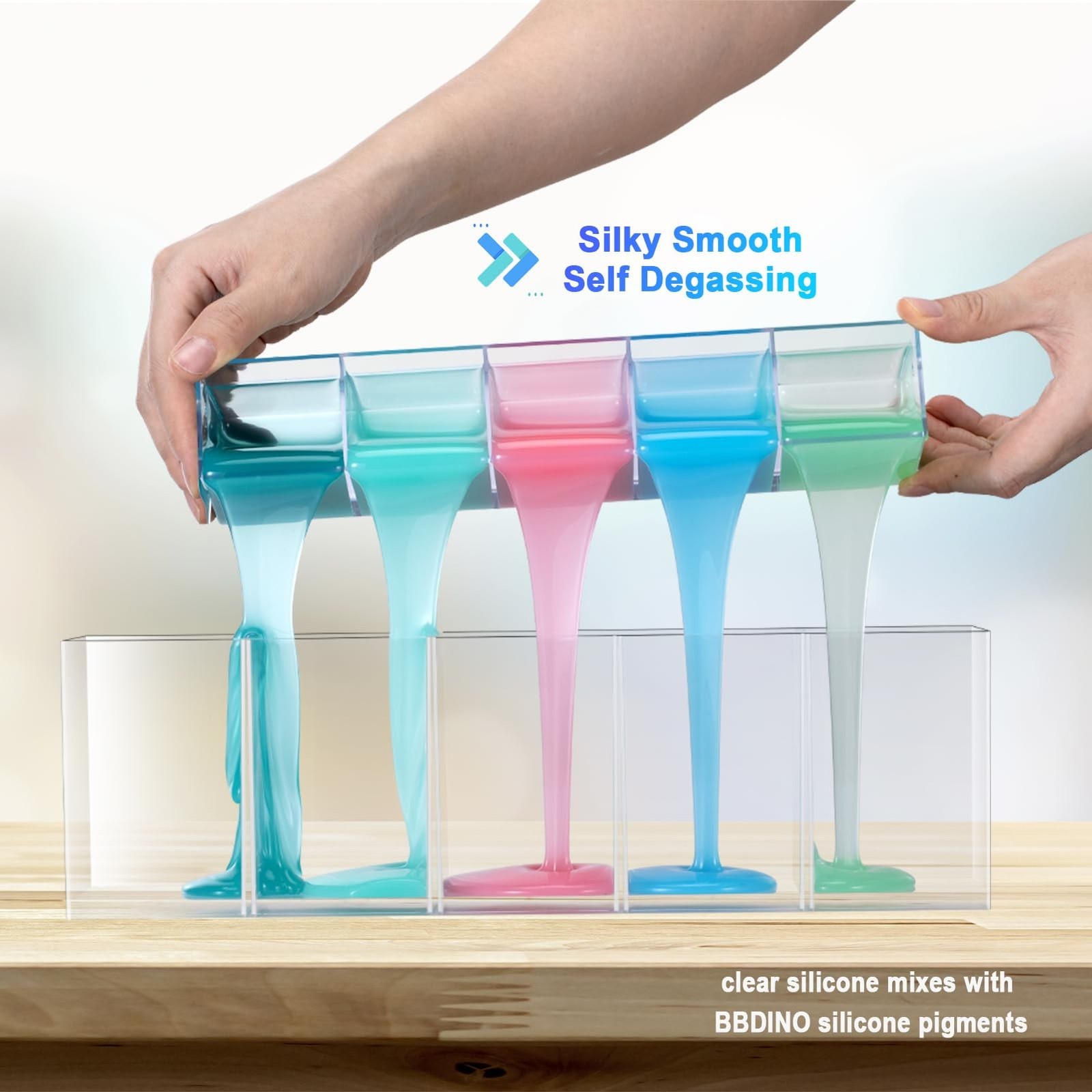 BBDINO Silicone Mold Making Kit, Liquid Silicone for Molds Making 30A Clear, …