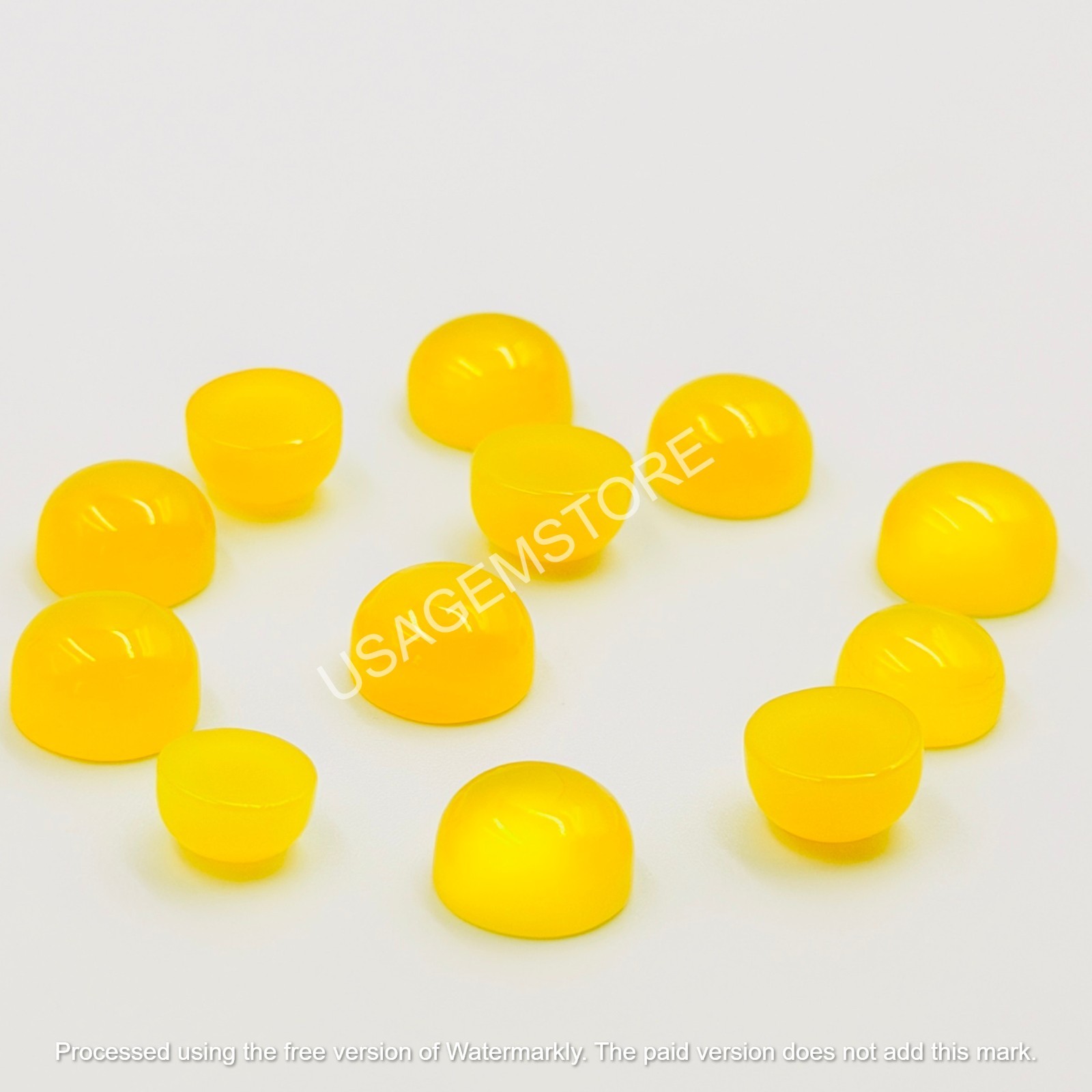 Natural Round Shape Yellow Chalcedony Gemstone Loose Jewelry Making 3MM TO 15MM