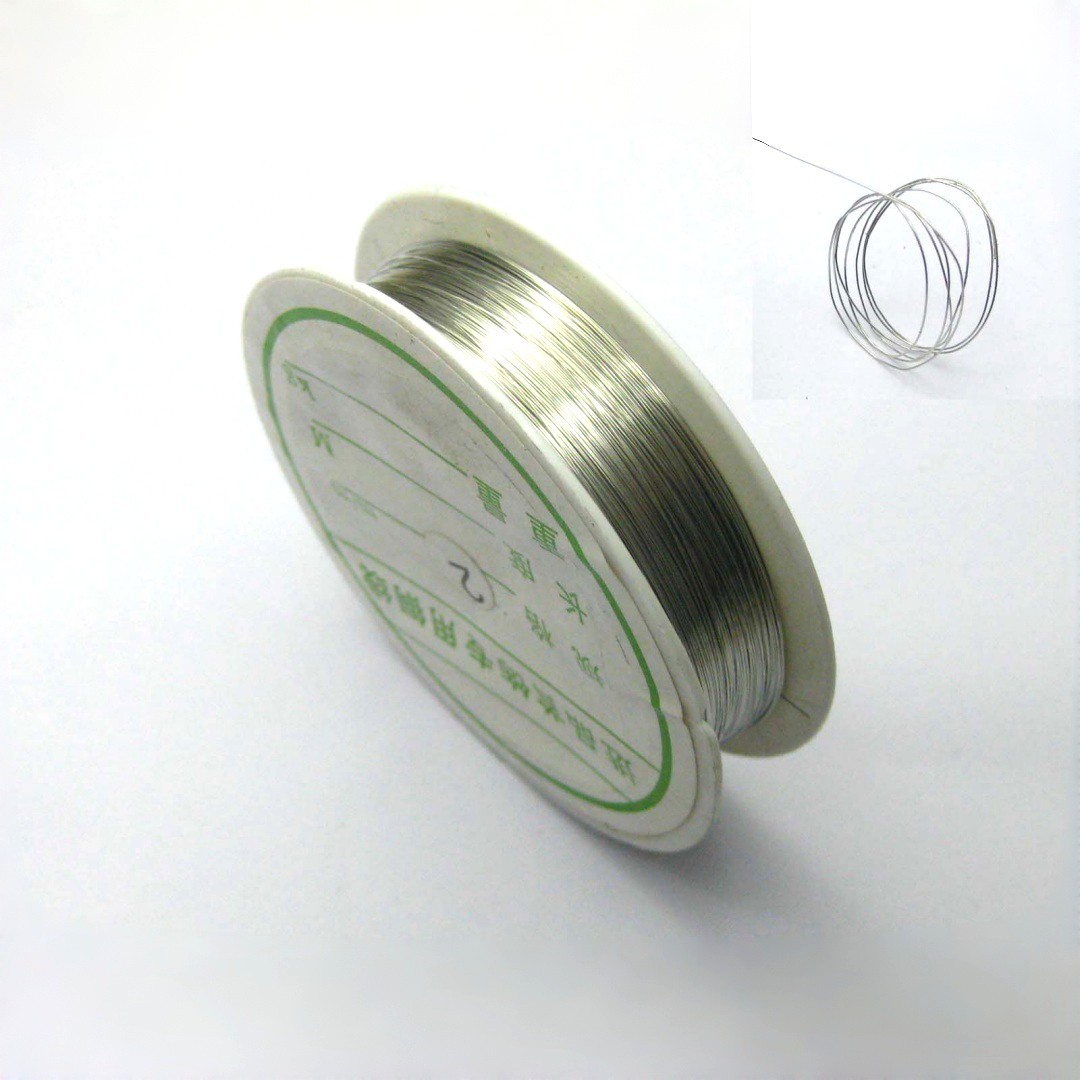 2 Roll Silver Brass Copper Beading Wrap Twisted Jewelry Wire Craft