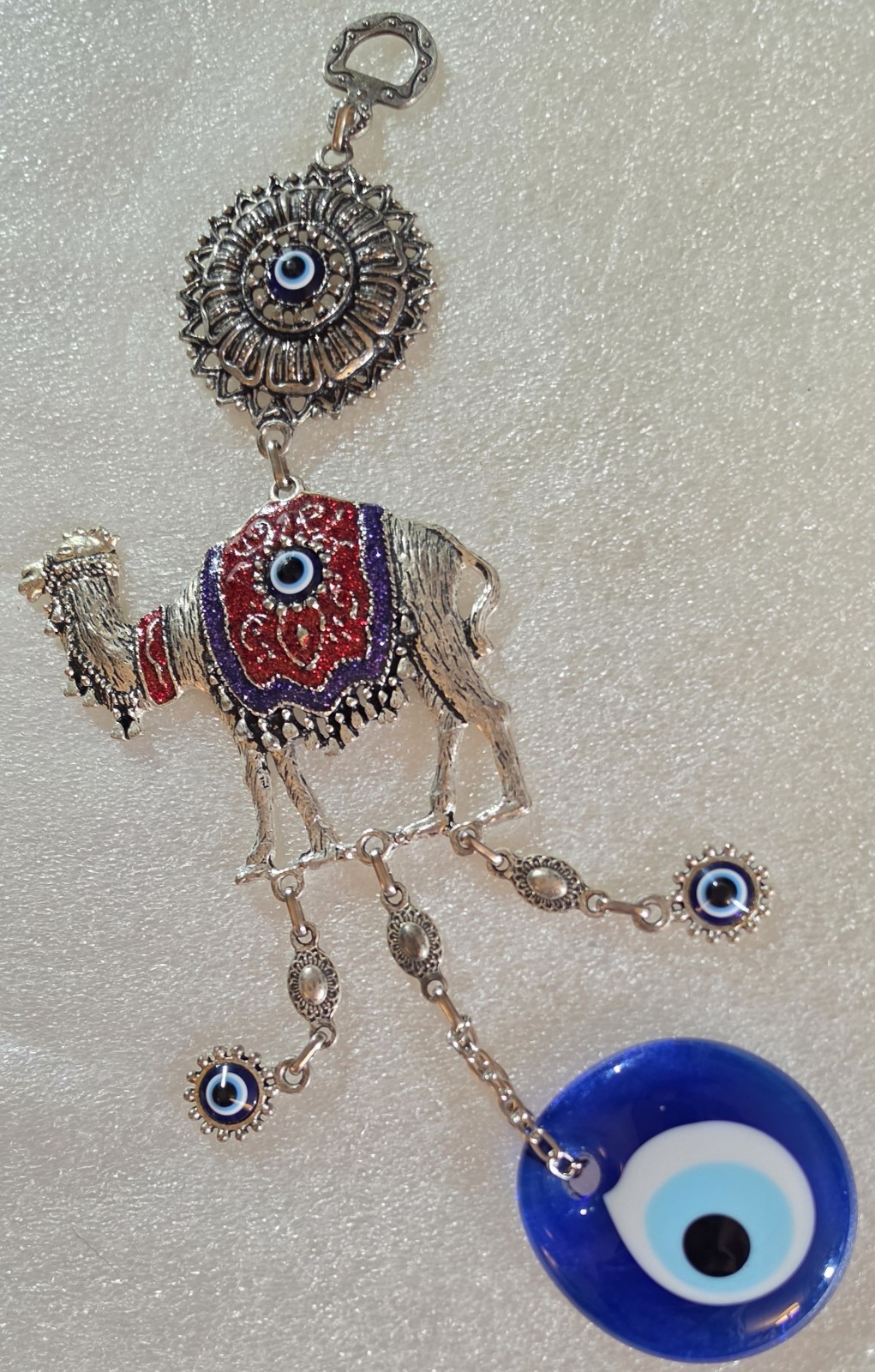 Vintage Evil Eye Bali India style Camel Drop Home Decor Wall Window Hanging