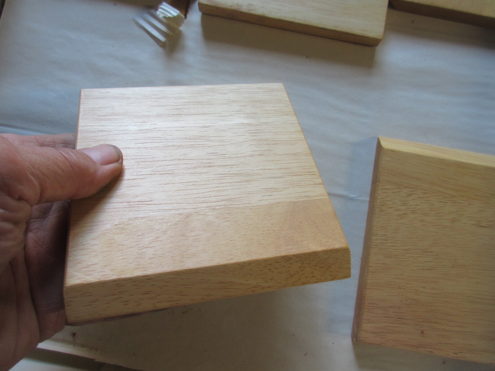 Wood Block 5 x 5 x 1/2 inch thick sample 1 piece